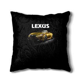 Подушка 3D с принтом Lexus в Екатеринбурге, наволочка – 100% полиэстер, наполнитель – холлофайбер (легкий наполнитель, не вызывает аллергию). | состоит из подушки и наволочки. Наволочка на молнии, легко снимается для стирки | lexus | авто | автомобиль | лексус | машина