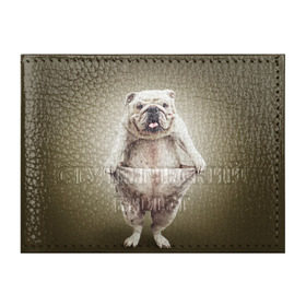 Обложка для студенческого билета с принтом Бульдог английский в Екатеринбурге, натуральная кожа | Размер: 11*8 см; Печать на всей внешней стороне | Тематика изображения на принте: animals | breed | dog | english bulldog | funny | joke | pants | surrealism | бульдог английский | животное | порода | прикол | собака | сюрреализм | шутка