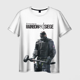 Мужская футболка 3D с принтом Rainbow Six Siege в Екатеринбурге, 100% полиэфир | прямой крой, круглый вырез горловины, длина до линии бедер | rainbow six | tom clancy’s