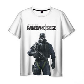Мужская футболка 3D с принтом Rainbow Six Siege в Екатеринбурге, 100% полиэфир | прямой крой, круглый вырез горловины, длина до линии бедер | rainbow six | tom clancy’s