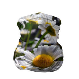 Бандана-труба 3D с принтом Ромашки в Екатеринбурге, 100% полиэстер, ткань с особыми свойствами — Activecool | плотность 150‒180 г/м2; хорошо тянется, но сохраняет форму | желтая | лепесток | природа | ромашка | цветок | яркая
