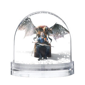 Снежный шар с принтом The Witcher в Екатеринбурге, Пластик | Изображение внутри шара печатается на глянцевой фотобумаге с двух сторон | witcher | ведьмак | геральт
