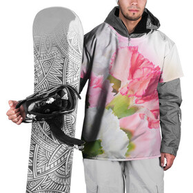 Накидка на куртку 3D с принтом Белые и розовые цветы в Екатеринбурге, 100% полиэстер |  | лепестки | прикольные картинки | цветочки | цветы