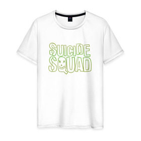 Мужская футболка хлопок с принтом Отряд самоубийц в Екатеринбурге, 100% хлопок | прямой крой, круглый вырез горловины, длина до линии бедер, слегка спущенное плечо. | 