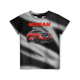Детская футболка 3D с принтом Nissan - лучшая машина в Екатеринбурге, 100% гипоаллергенный полиэфир | прямой крой, круглый вырез горловины, длина до линии бедер, чуть спущенное плечо, ткань немного тянется | nissan | авто | автомобиль | ниссан