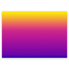 Поздравительная открытка с принтом Чёткий градиент в Екатеринбурге, 100% бумага | плотность бумаги 280 г/м2, матовая, на обратной стороне линовка и место для марки
 | Тематика изображения на принте: cs:go | градиент | диджей | желтый | музыка | розовый | синий | фиолетовый | чёткий
