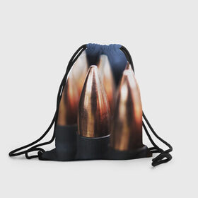 Рюкзак-мешок 3D с принтом Патроны в Екатеринбурге, 100% полиэстер | плотность ткани — 200 г/м2, размер — 35 х 45 см; лямки — толстые шнурки, застежка на шнуровке, без карманов и подкладки | макро | патрон | пуля
