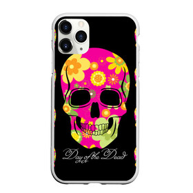 Чехол для iPhone 11 Pro матовый с принтом Мексиканский череп в Екатеринбурге, Силикон |  | день мертвыхэ | мексика | разноцветный | традция | узоры | цветы | яркий