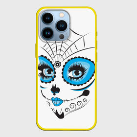 Чехол для iPhone 13 Pro с принтом Мексиканский череп в Екатеринбурге,  |  | Тематика изображения на принте: белый | девушка | день мертвых | мексика | традция | узоры | цветы