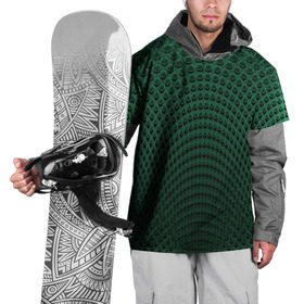 Накидка на куртку 3D с принтом Парящие кружки в Екатеринбурге, 100% полиэстер |  | абстракция | зеленый | круги | объем | стиль | тень