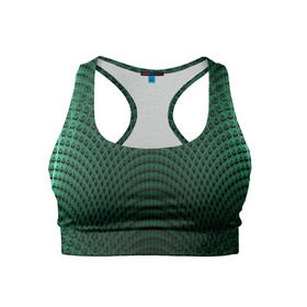 Женский спортивный топ 3D с принтом Парящие кружки в Екатеринбурге, 82% полиэстер, 18% спандекс Ткань безопасна для здоровья, позволяет коже дышать, не мнется и не растягивается |  | абстракция | зеленый | круги | объем | стиль | тень