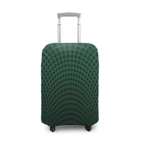 Чехол для чемодана 3D с принтом Парящие кружки в Екатеринбурге, 86% полиэфир, 14% спандекс | двустороннее нанесение принта, прорези для ручек и колес | абстракция | зеленый | круги | объем | стиль | тень