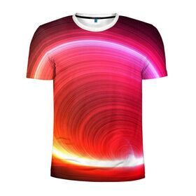 Мужская футболка 3D спортивная с принтом Текстура в Екатеринбурге, 100% полиэстер с улучшенными характеристиками | приталенный силуэт, круглая горловина, широкие плечи, сужается к линии бедра | абстракция | свет | текстура | яркая