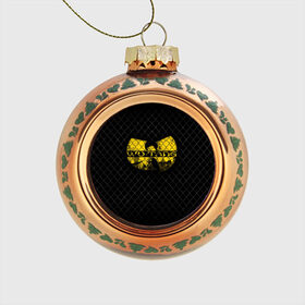 Стеклянный ёлочный шар с принтом Wu-Tang Clan в Екатеринбурге, Стекло | Диаметр: 80 мм | wu tang