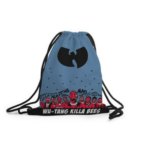 Рюкзак-мешок 3D с принтом Wu-Tang Clan в Екатеринбурге, 100% полиэстер | плотность ткани — 200 г/м2, размер — 35 х 45 см; лямки — толстые шнурки, застежка на шнуровке, без карманов и подкладки | wu tang