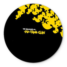 Коврик круглый с принтом Wu-Tang clan в Екатеринбурге, резина и полиэстер | круглая форма, изображение наносится на всю лицевую часть | wu tang