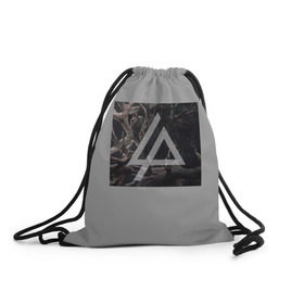 Рюкзак-мешок 3D с принтом Linkin Park в Екатеринбурге, 100% полиэстер | плотность ткани — 200 г/м2, размер — 35 х 45 см; лямки — толстые шнурки, застежка на шнуровке, без карманов и подкладки | linkin park