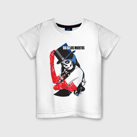 Детская футболка хлопок с принтом День мертвецов в Екатеринбурге, 100% хлопок | круглый вырез горловины, полуприлегающий силуэт, длина до линии бедер | Тематика изображения на принте: 