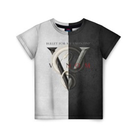 Детская футболка 3D с принтом Venom в Екатеринбурге, 100% гипоаллергенный полиэфир | прямой крой, круглый вырез горловины, длина до линии бедер, чуть спущенное плечо, ткань немного тянется | Тематика изображения на принте: bfmv | яд