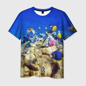 Мужская футболка 3D с принтом Море 2 в Екатеринбурге, 100% полиэфир | прямой крой, круглый вырез горловины, длина до линии бедер | russo turisto | море | отдых | отпуск | пляж | турист