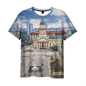 Мужская футболка 3D с принтом Германия в Екатеринбурге, 100% полиэфир | прямой крой, круглый вырез горловины, длина до линии бедер | 