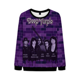 Мужской свитшот 3D с принтом Deep Purple в Екатеринбурге, 100% полиэстер с мягким внутренним слоем | круглый вырез горловины, мягкая резинка на манжетах и поясе, свободная посадка по фигуре | deep purple | music | rock | музыка | рок