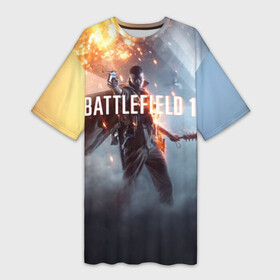 Платье-футболка 3D с принтом Battlefield 1 | Под дирижаблем в Екатеринбурге,  |  | battlefield батла | батлфилд