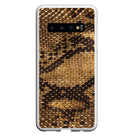 Чехол для Samsung Galaxy S10 с принтом Змеиная кожа в Екатеринбурге, Силикон | Область печати: задняя сторона чехла, без боковых панелей | Тематика изображения на принте: животные | змея | кожа | орнамент | узор