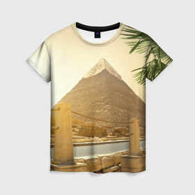 Женская футболка 3D с принтом Egypt в Екатеринбурге, 100% полиэфир ( синтетическое хлопкоподобное полотно) | прямой крой, круглый вырез горловины, длина до линии бедер | egypt | египет | закат | золото | клеопатра | мумия | песок | пирамиды | пустыня | солнце