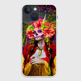 Чехол для iPhone 13 mini с принтом День мертвецов в Екатеринбурге,  |  | cobwebs | color | day of the dead | dead | death | eyes | girl | halloween | holiday | makeup | mask | mexican skull | mexico | ornament | pattern | взгляд | девушка | день мертвых | макияж | маска | мексика | мексиканский череп | мертвецов | орнамент | п