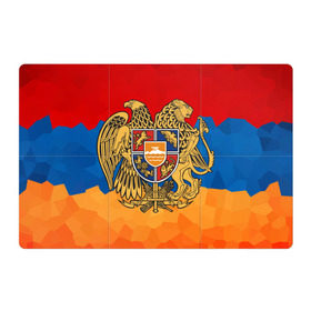 Магнитный плакат 3Х2 с принтом Армения в Екатеринбурге, Полимерный материал с магнитным слоем | 6 деталей размером 9*9 см | герб | флаг