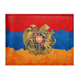 Обложка для студенческого билета с принтом Армения в Екатеринбурге, натуральная кожа | Размер: 11*8 см; Печать на всей внешней стороне | герб | флаг
