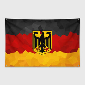 Флаг-баннер с принтом Германия в Екатеринбурге, 100% полиэстер | размер 67 х 109 см, плотность ткани — 95 г/м2; по краям флага есть четыре люверса для крепления | 