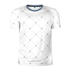 Мужская футболка 3D спортивная с принтом Точечный узор! в Екатеринбурге, 100% полиэстер с улучшенными характеристиками | приталенный силуэт, круглая горловина, широкие плечи, сужается к линии бедра | белый | дизайн | классно | круто | лейбл | точки | узор | цвет | черный