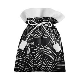 Подарочный 3D мешок с принтом Кит в морской пучине в Екатеринбурге, 100% полиэстер | Размер: 29*39 см | арт | белый | волна | волны | кит | классно | круто | линия | море | рисунок | черный | черта