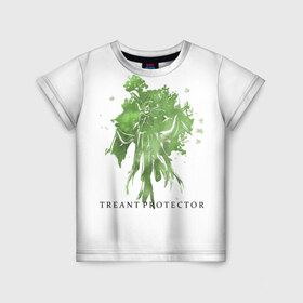 Детская футболка 3D с принтом Treant Protector в Екатеринбурге, 100% гипоаллергенный полиэфир | прямой крой, круглый вырез горловины, длина до линии бедер, чуть спущенное плечо, ткань немного тянется | dota 2 | treant protector | дерево | дота