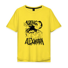 Мужская футболка хлопок Oversize с принтом Asking Alexandria в Екатеринбурге, 100% хлопок | свободный крой, круглый ворот, “спинка” длиннее передней части | alternative | asking alexandria | hardcore | metal | post hardcore | rock | scream | sxe