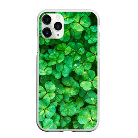 Чехол для iPhone 11 Pro матовый с принтом клевер в Екатеринбурге, Силикон |  | зелень | ирландия | клевер | лето | листья | солнце | цветы