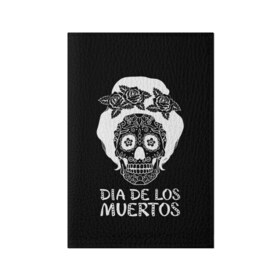 Обложка для паспорта матовая кожа с принтом День мертвецов в Екатеринбурге, натуральная матовая кожа | размер 19,3 х 13,7 см; прозрачные пластиковые крепления | halloween | mexiэллоуин | день мертвых | мексика | мексиканский череп | мертвецов | о | орнамент | праздник | узоры | хэллоуин | цветы