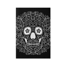 Обложка для паспорта матовая кожа с принтом Мексиканский череп в Екатеринбурге, натуральная матовая кожа | размер 19,3 х 13,7 см; прозрачные пластиковые крепления | cobwebs | color | day of the dead | dead | death | eyes | girl | halloween | holiday | makeup | mask | mexican skull | mexico | ornament | pattern | взгляд | девушка | день мертвых | макияж | маска | мексика | мексиканский череп | мертвецов | орнамент | п