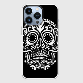 Чехол для iPhone 13 Pro с принтом Мексиканский череп в Екатеринбурге,  |  | color | dead | death | eyes | girl | halloween | holiday | makeup | mask | mexican skull | mexico | ornament | pattern | взгляд | девушка | день мертвых | макияж | маска | мексика | мексиканский череп | мертвецов | орнамент | паутина | праздник