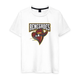 Мужская футболка хлопок с принтом cs:go - Renegades team в Екатеринбурге, 100% хлопок | прямой крой, круглый вырез горловины, длина до линии бедер, слегка спущенное плечо. | cs | go | renegades | кс