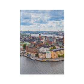 Обложка для паспорта матовая кожа с принтом Швеция в Екатеринбурге, натуральная матовая кожа | размер 19,3 х 13,7 см; прозрачные пластиковые крепления | europe | stockholm | sweden | европа | ес | каникулы | отпуск | стокгольм | туризм | швеция