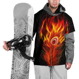 Накидка на куртку 3D с принтом Феникс в Екатеринбурге, 100% полиэстер |  | Тематика изображения на принте: phoenix | арт | дым | краска | лучи | огонь | пламя | прикольные | птица. фентези | свет | феникс