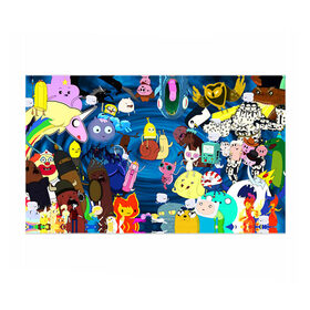 Бумага для упаковки 3D с принтом Adventure Time 1 в Екатеринбурге, пластик и полированная сталь | круглая форма, металлическое крепление в виде кольца | Тематика изображения на принте: adventure time | bubblegum | dog | finn | jake | marcelline | время приключений | джейк и финн | марселин | пупырка