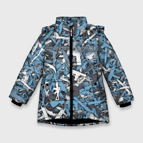 Зимняя куртка для девочек 3D с принтом CSGO Оружие (vulkan) в Екатеринбурге, ткань верха — 100% полиэстер; подклад — 100% полиэстер, утеплитель — 100% полиэстер. | длина ниже бедра, удлиненная спинка, воротник стойка и отстегивающийся капюшон. Есть боковые карманы с листочкой на кнопках, утяжки по низу изделия и внутренний карман на молнии. 

Предусмотрены светоотражающий принт на спинке, радужный светоотражающий элемент на пуллере молнии и на резинке для утяжки. | Тематика изображения на принте: cs | cs go | csgo | go | вулкан | го | контр страйк | контра | кс | кс го | ксго | спецназ | террористы
