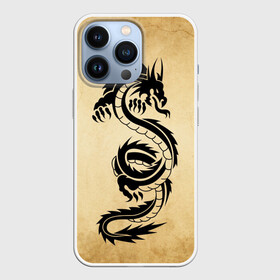 Чехол для iPhone 13 Pro с принтом Убийственный змей в Екатеринбурге,  |  | dragon | дракон | дракоша | змей | когти | крылья | монстр | огонь | пламя | рога | тату | татуировка | трайбл | чешуя | чудовище | шипы