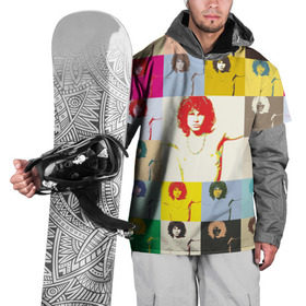 Накидка на куртку 3D с принтом Pop Art Jim Morrison The Doors в Екатеринбурге, 100% полиэстер |  | jim morrison | the doors | арт | дорс | моррисон