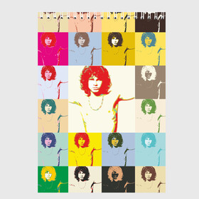 Скетчбук с принтом Pop Art Jim Morrison The Doors в Екатеринбурге, 100% бумага
 | 48 листов, плотность листов — 100 г/м2, плотность картонной обложки — 250 г/м2. Листы скреплены сверху удобной пружинной спиралью | jim morrison | the doors | арт | дорс | моррисон