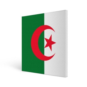Холст квадратный с принтом Алжир в Екатеринбурге, 100% ПВХ |  | Тематика изображения на принте: африка | страна | флаг